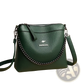 Leather Crossbody Handbag with Silver Chain Strap
