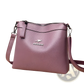 Leather Crossbody Handbag with Silver Chain Strap