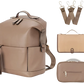 Leather Diaper Bag Backpack Large Capacity Set