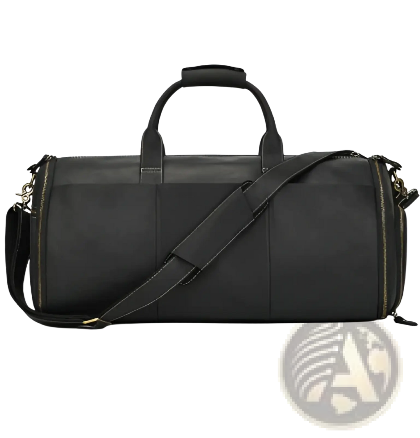 Leather Duffle Bag Vintage Large Folding Travel Bag