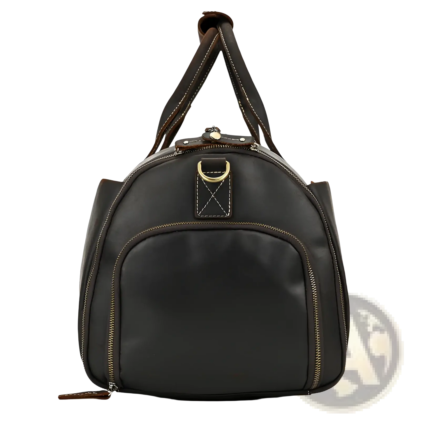 Leather Duffle Bag Vintage Large Folding Travel Bag