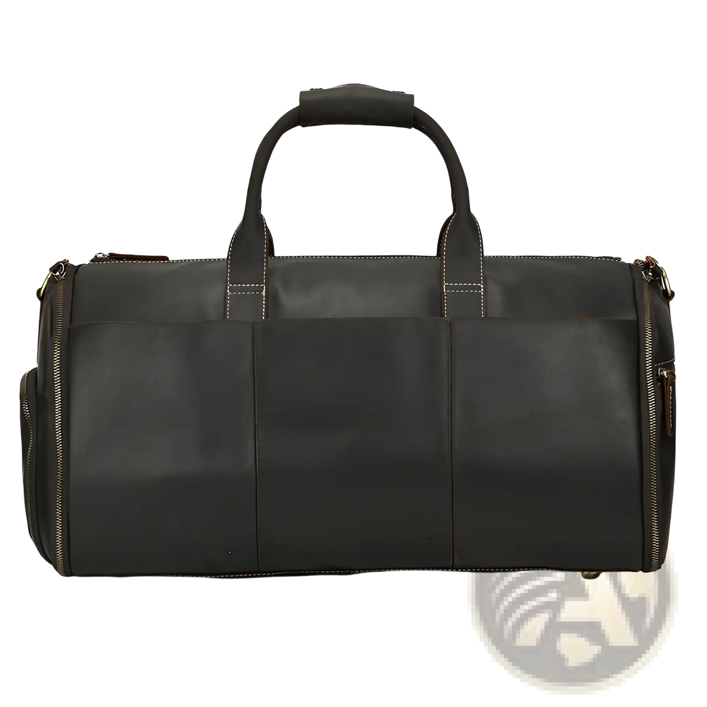 Leather Duffle Bag Vintage Large Folding Travel Bag