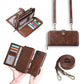 Samsung Galaxy Note Leather Zipper Wallet Case with Strap