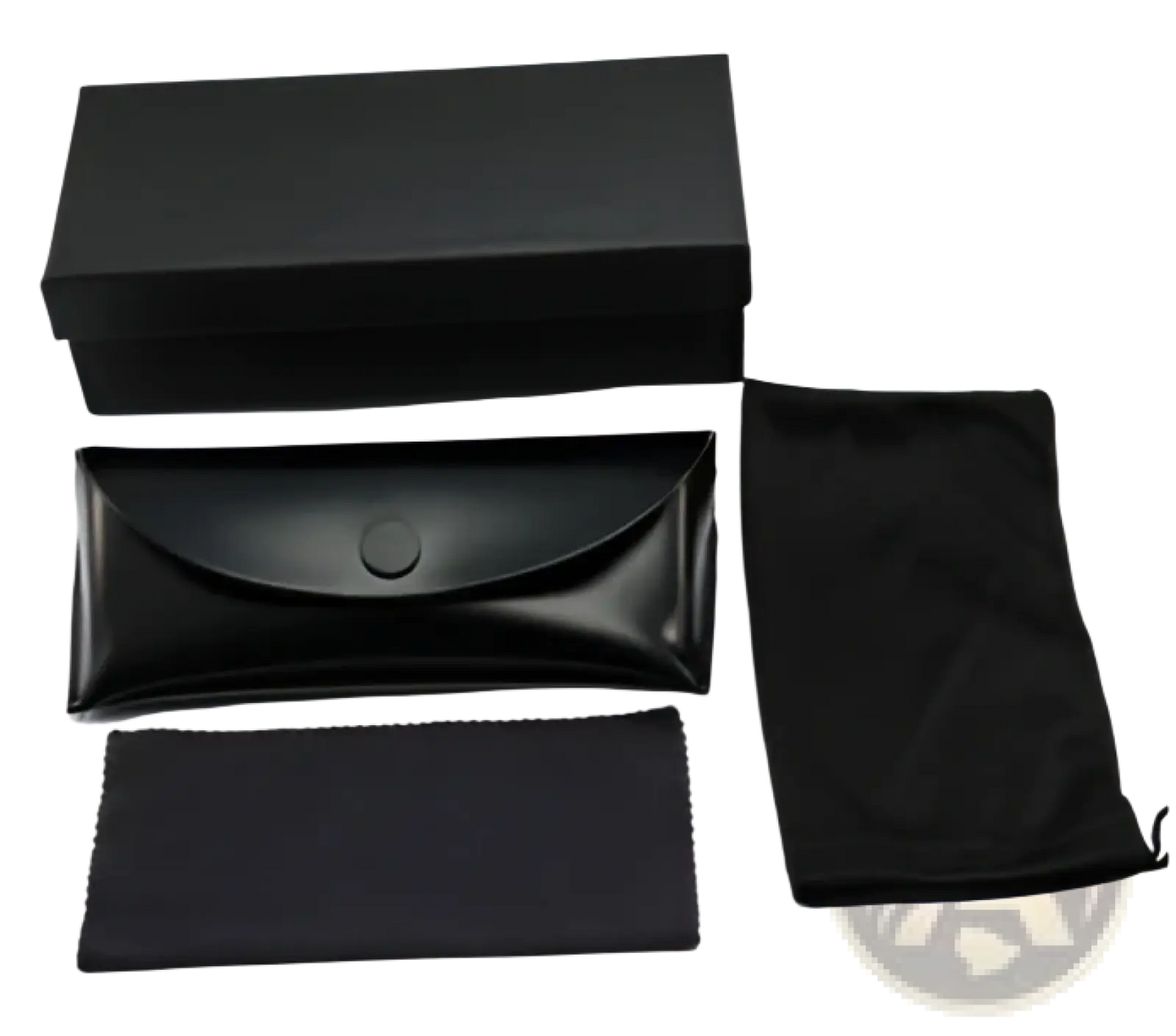 Leather Glasses Case and Microfiber Cleaning Set