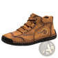Leather High Top Sneakers Vintage Hand Stitched Shoes