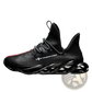 Leather Hiking Shoes Fashion Sneakers with Red Accents