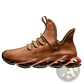 Leather Hiking Shoes Fashion Sneakers with Red Accents