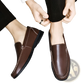 Leather Loafers Breathable Hollow Business Shoes