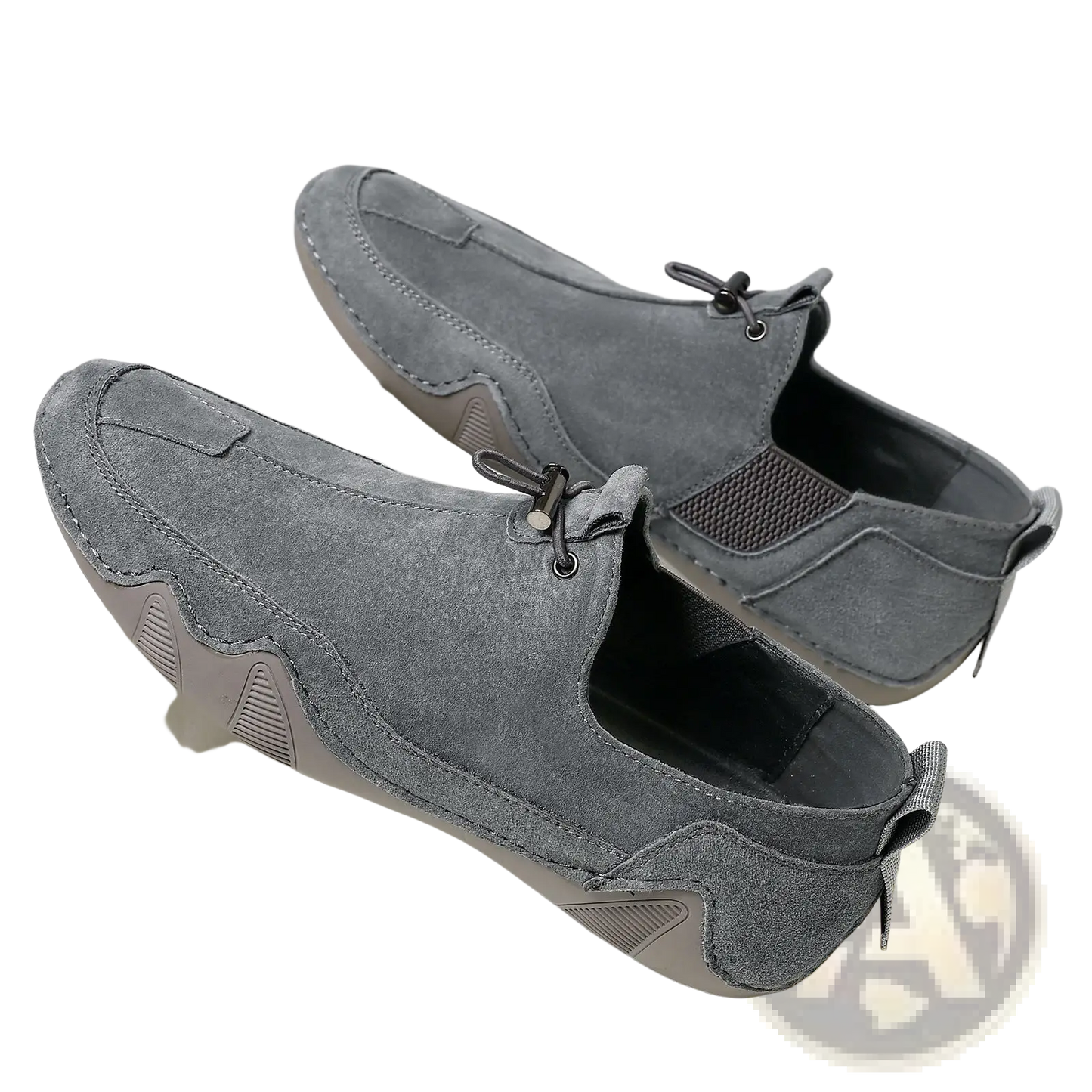 Leather Loafers Breathable Suede Slip on Casual Shoes