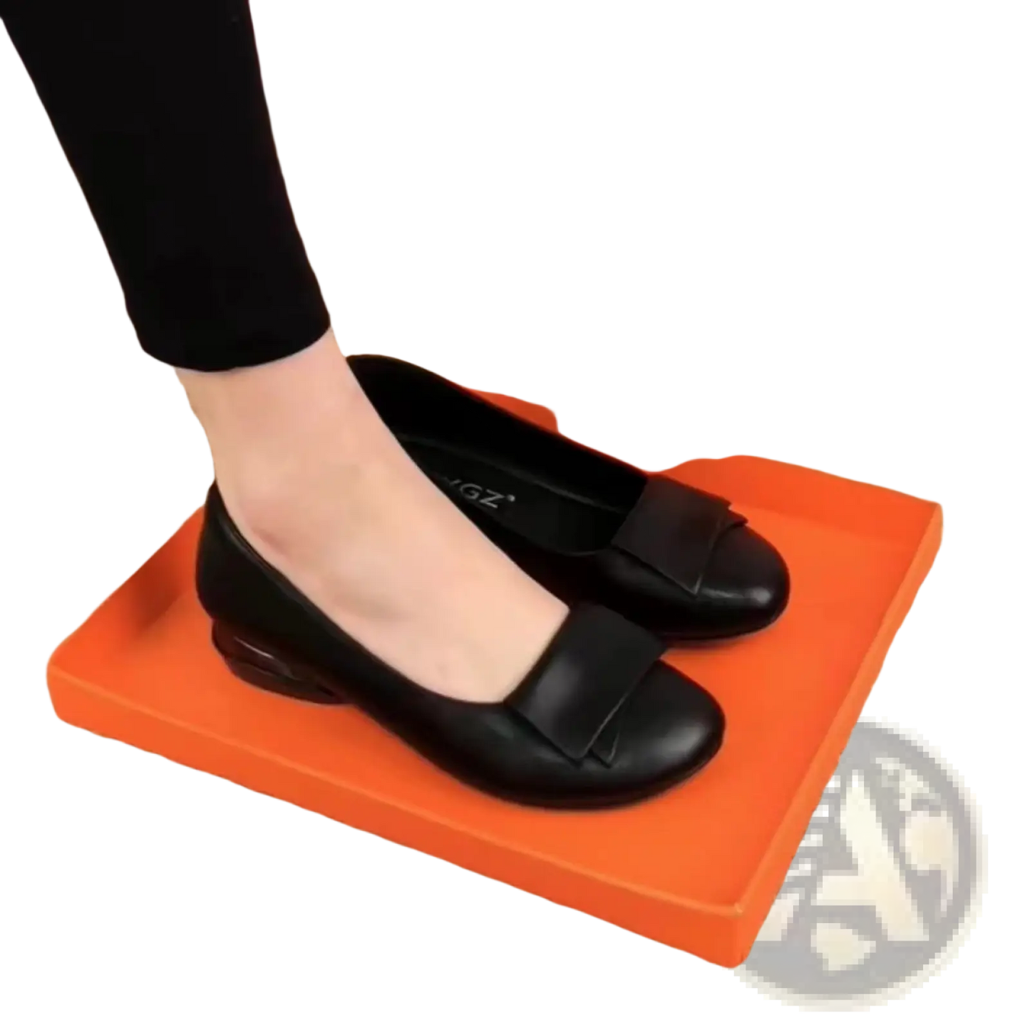 Leather Loafers with Square Toe and Bow Detail