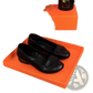 Leather Loafers with Square Toe and Bow Detail