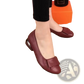 Leather Loafers with Square Toe and Bow Detail