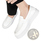 Leather Loafers with White Rubber Soles
