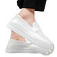 Leather Loafers with White Rubber Soles