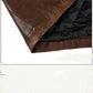 Unisex Faux Leather Mid Length Trench Coat
