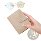 Leather Mini Organ Wallet with Button Closure