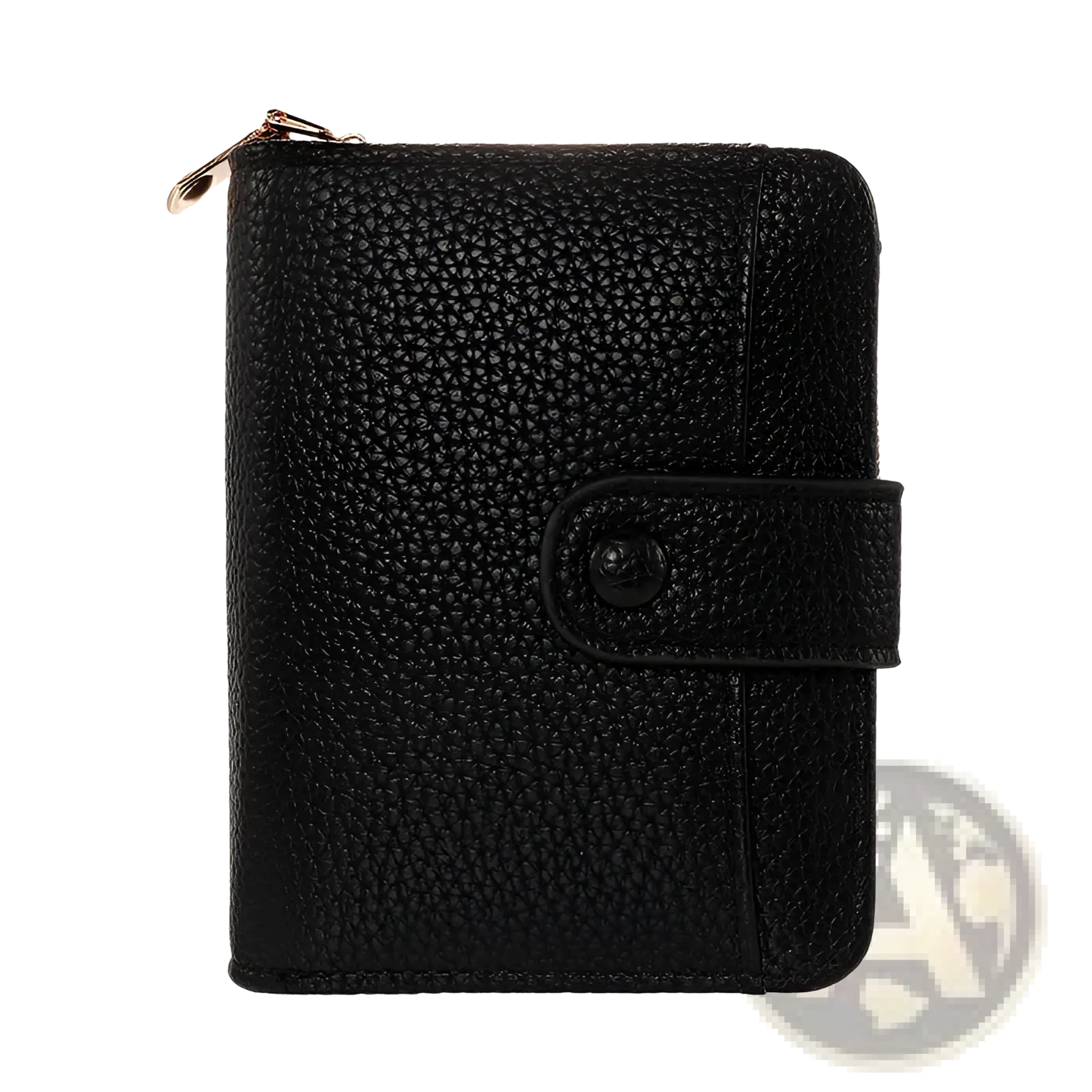 Leather Mini Organ Wallet with Button Closure