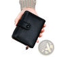 Leather Mini Organ Wallet with Button Closure
