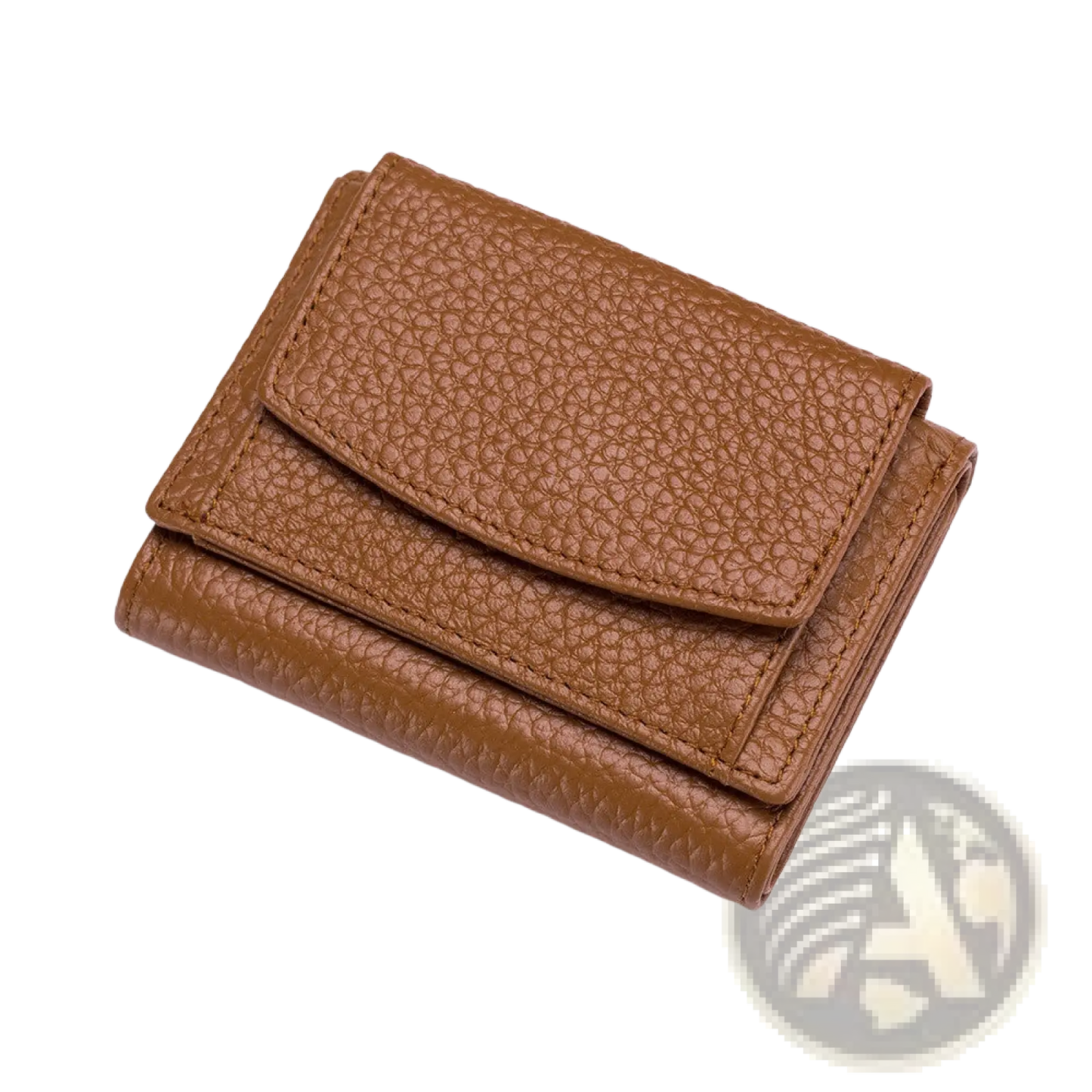 Leather Mini Wallet Compact Cowhide Bifold Card Holder