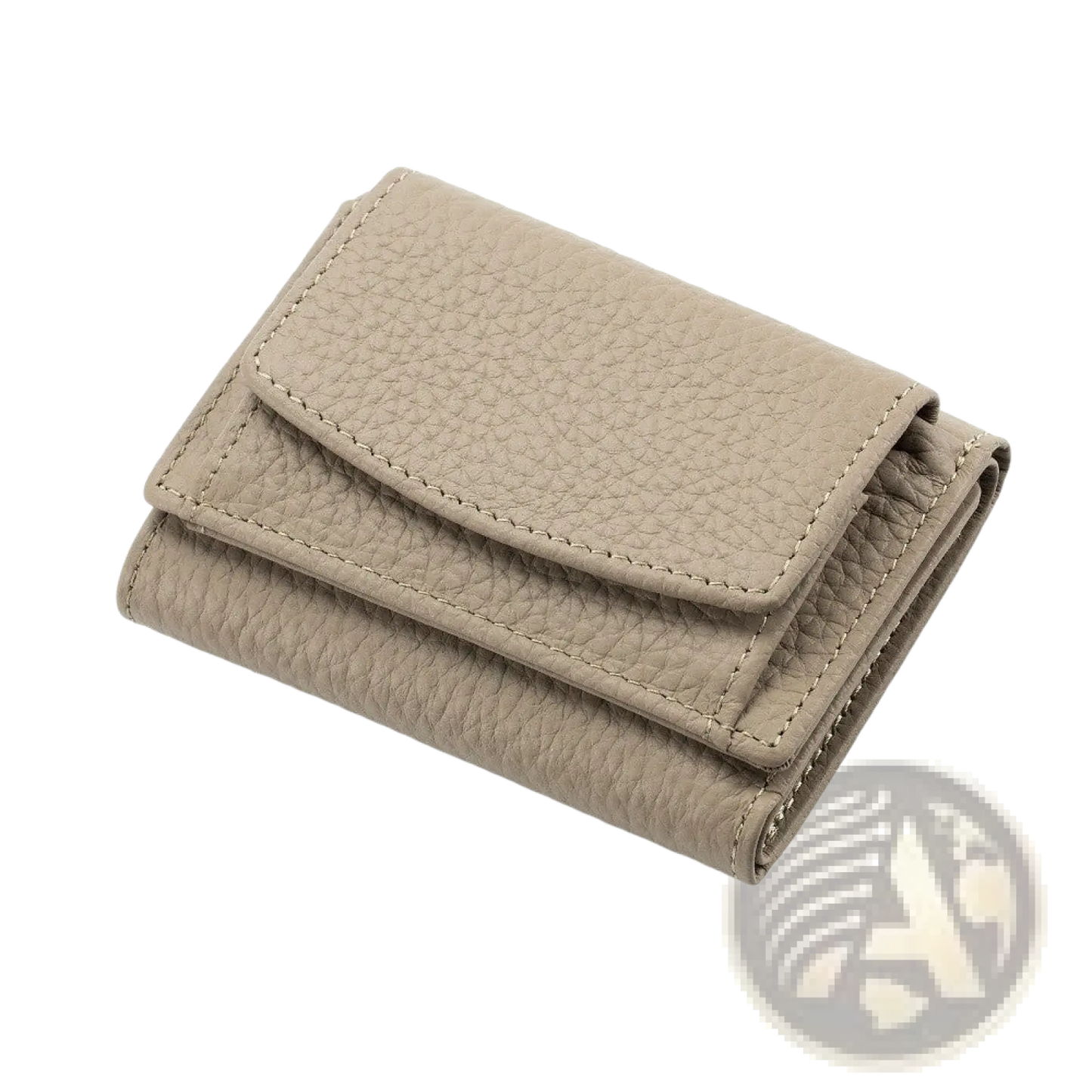 Leather Mini Wallet Compact Cowhide Bifold Card Holder