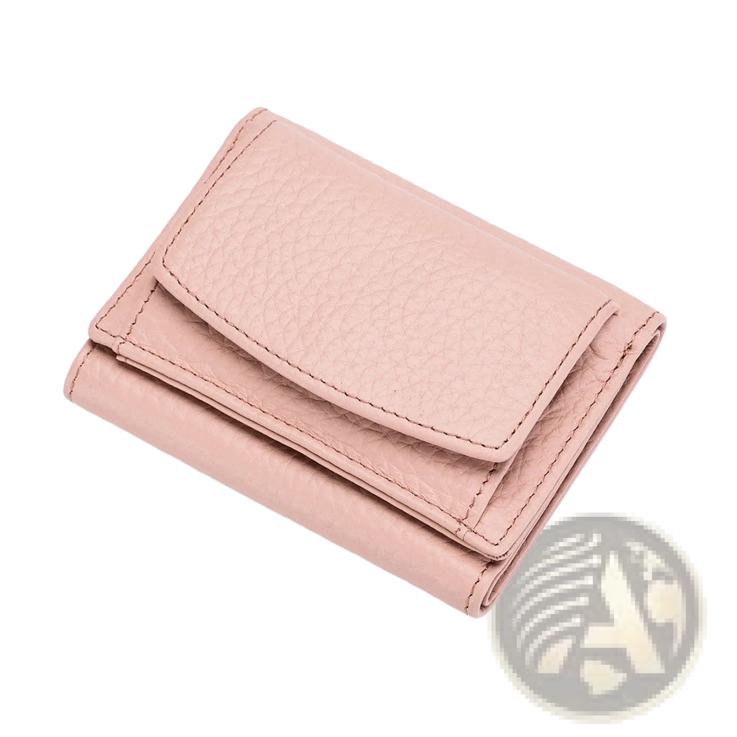 Leather Mini Wallet Compact Cowhide Bifold Card Holder