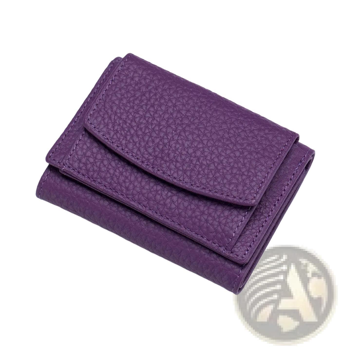 Leather Mini Wallet Compact Cowhide Bifold Card Holder