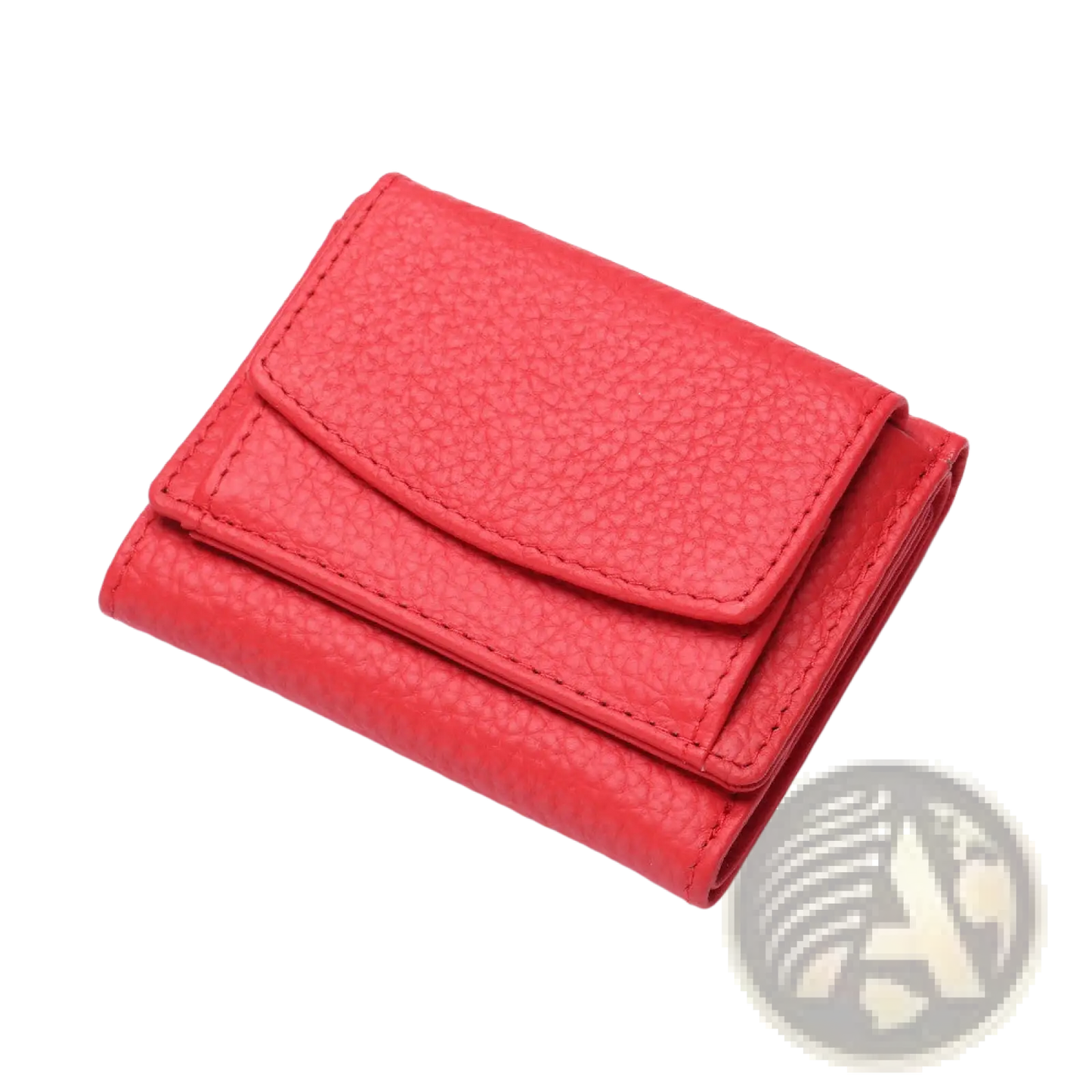 Leather Mini Wallet Compact Cowhide Bifold Card Holder