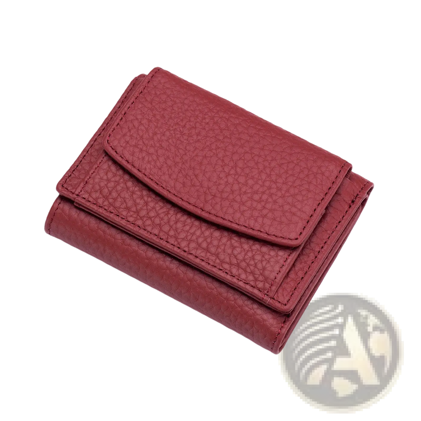 Leather Mini Wallet Compact Cowhide Bifold Card Holder