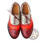 Leather Oxford Brogue Shoes Women's Two Tone Flats
