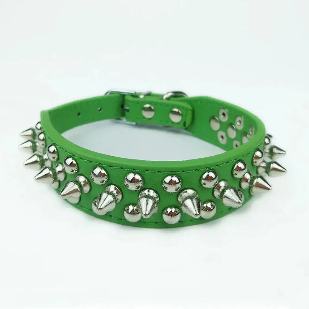 Studded Spiked Leather Dog Collar for Small and Medium Breeds
