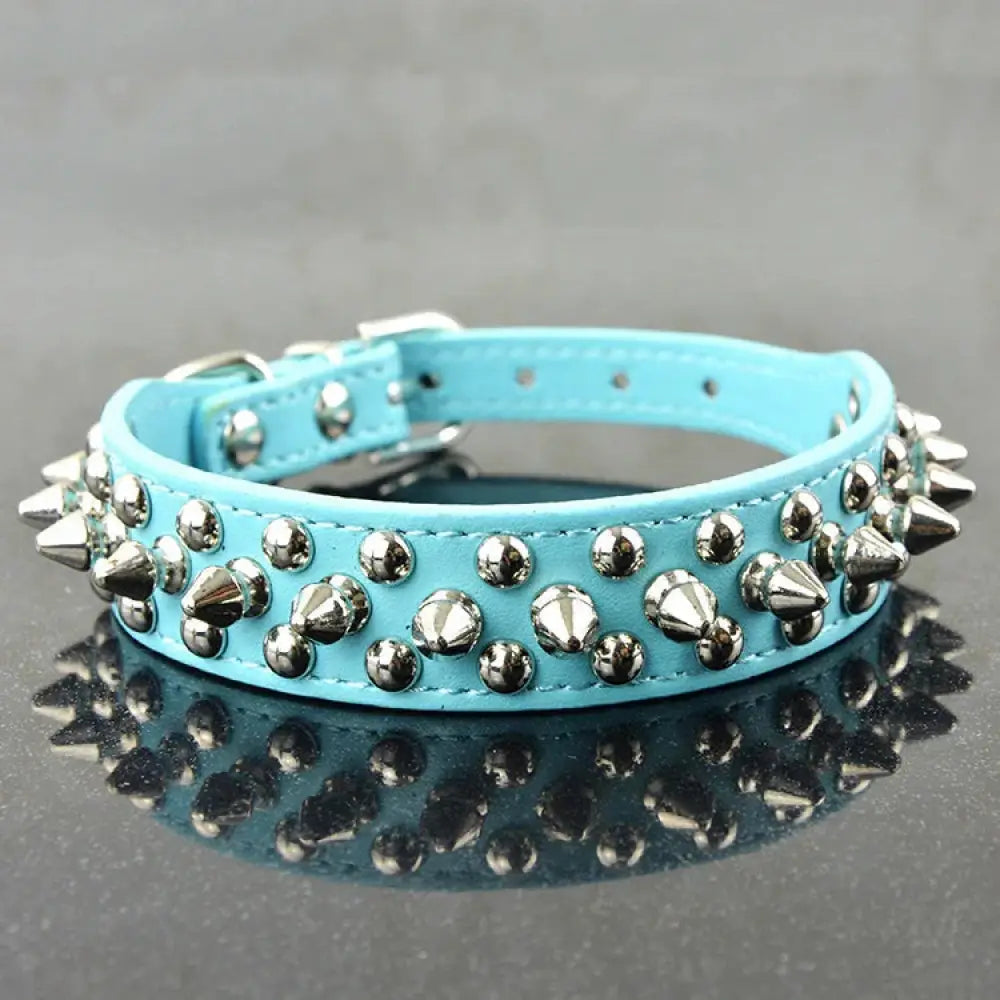 Studded Spiked Leather Dog Collar for Small and Medium Breeds
