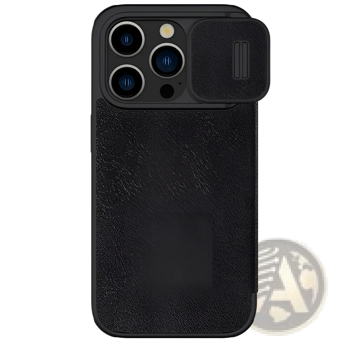 Leather Phone Case with Camera Slider for Iphone 15