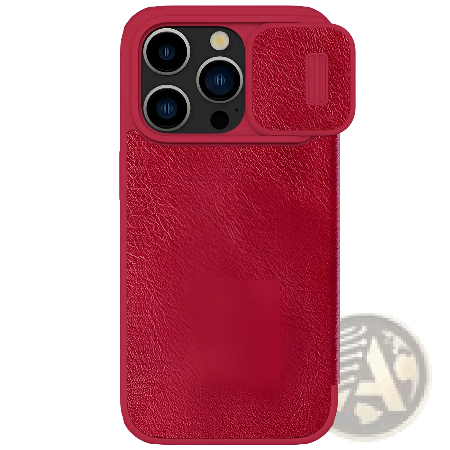 Leather Phone Case with Camera Slider for Iphone 15