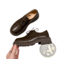 Leather Platform Oxford Shoes British Style Cowhide