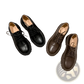 Leather Platform Oxford Shoes British Style Cowhide