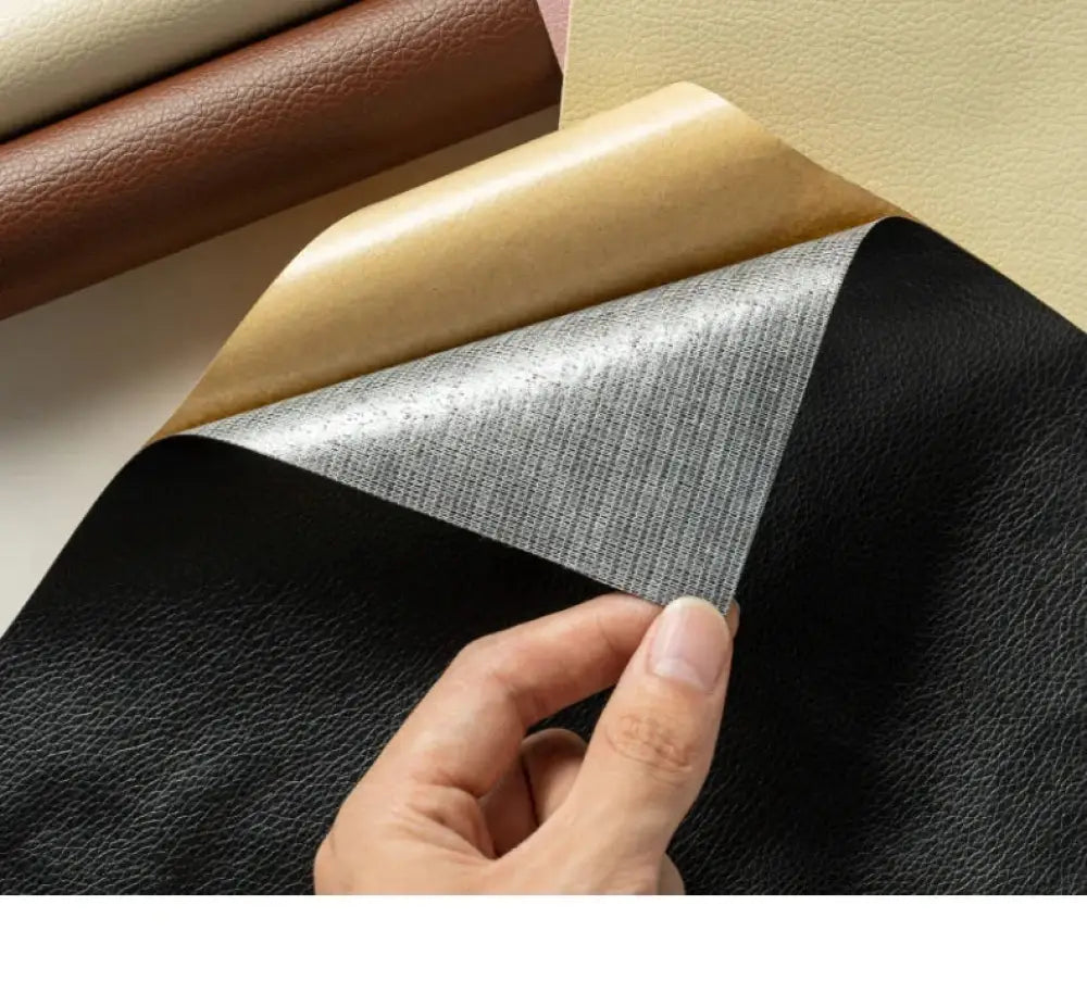 Black Self Adhesive Pebbled Leather Repair Patch Roll