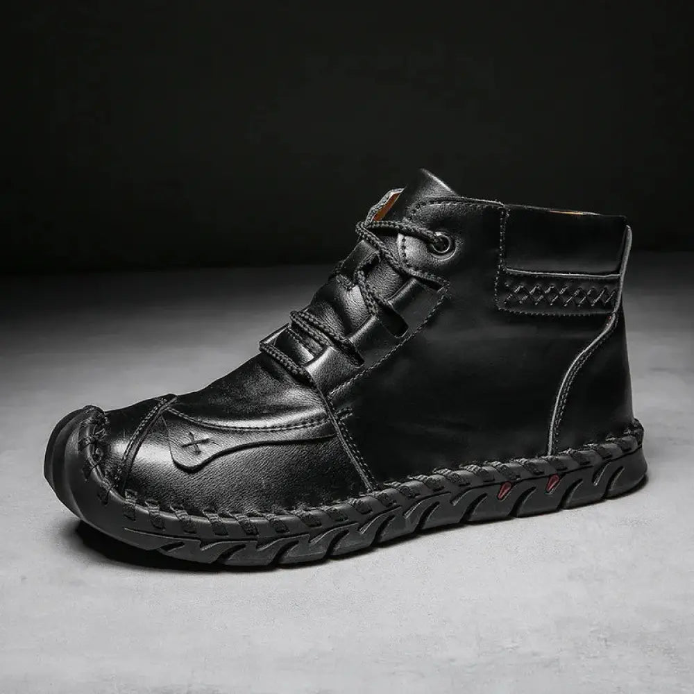 Arbaglobal Men's Handcrafted Leather Casual Ankle Boots