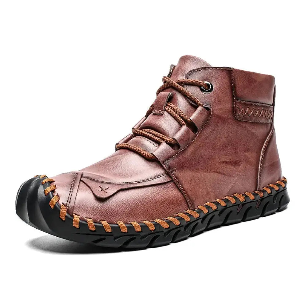 Arbaglobal Men's Handcrafted Leather Casual Ankle Boots