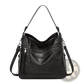 Leather Shoulder Bag Multi Zipper Crossbody Tote