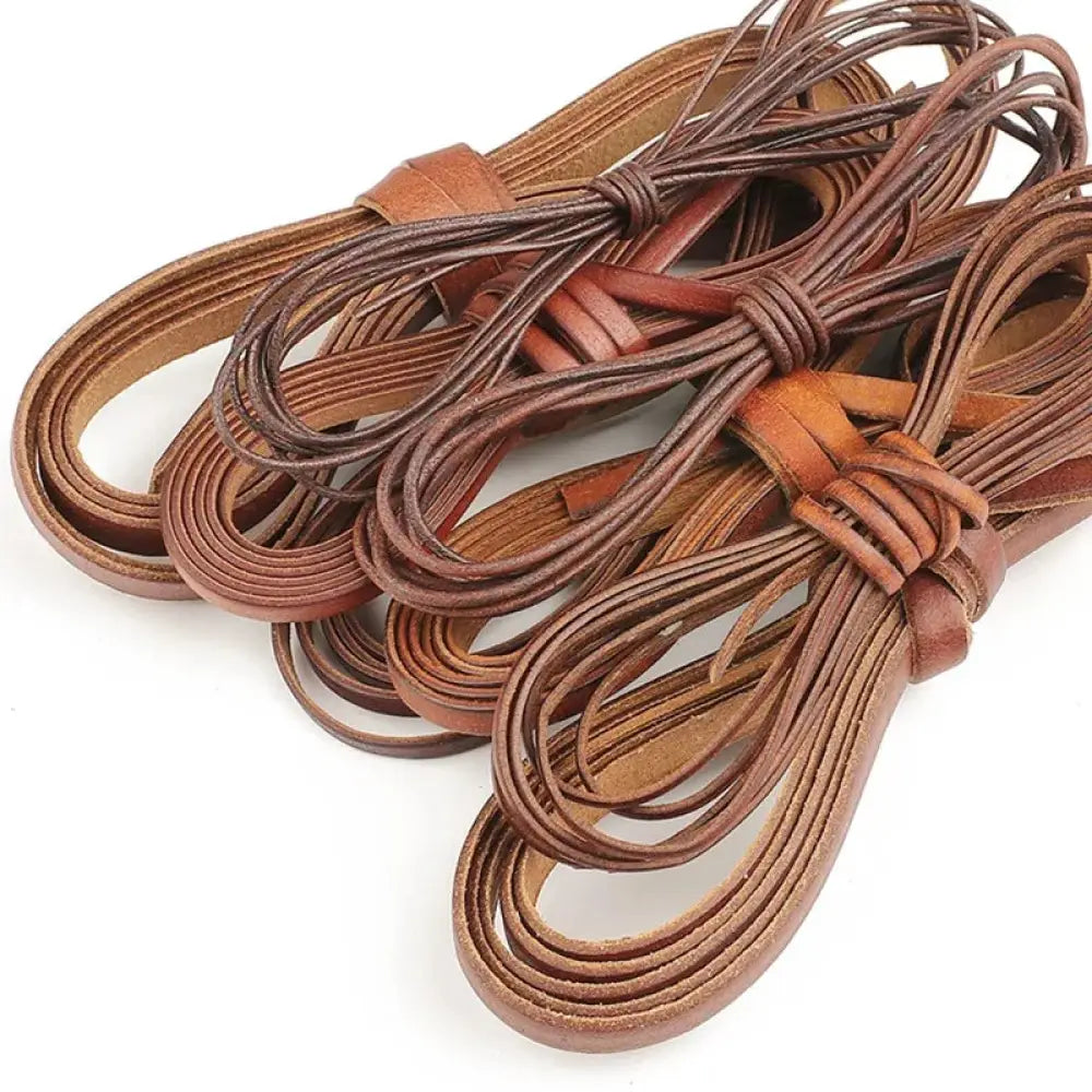 Handmade Genuine Leather Cord for Diy Crafting Projects