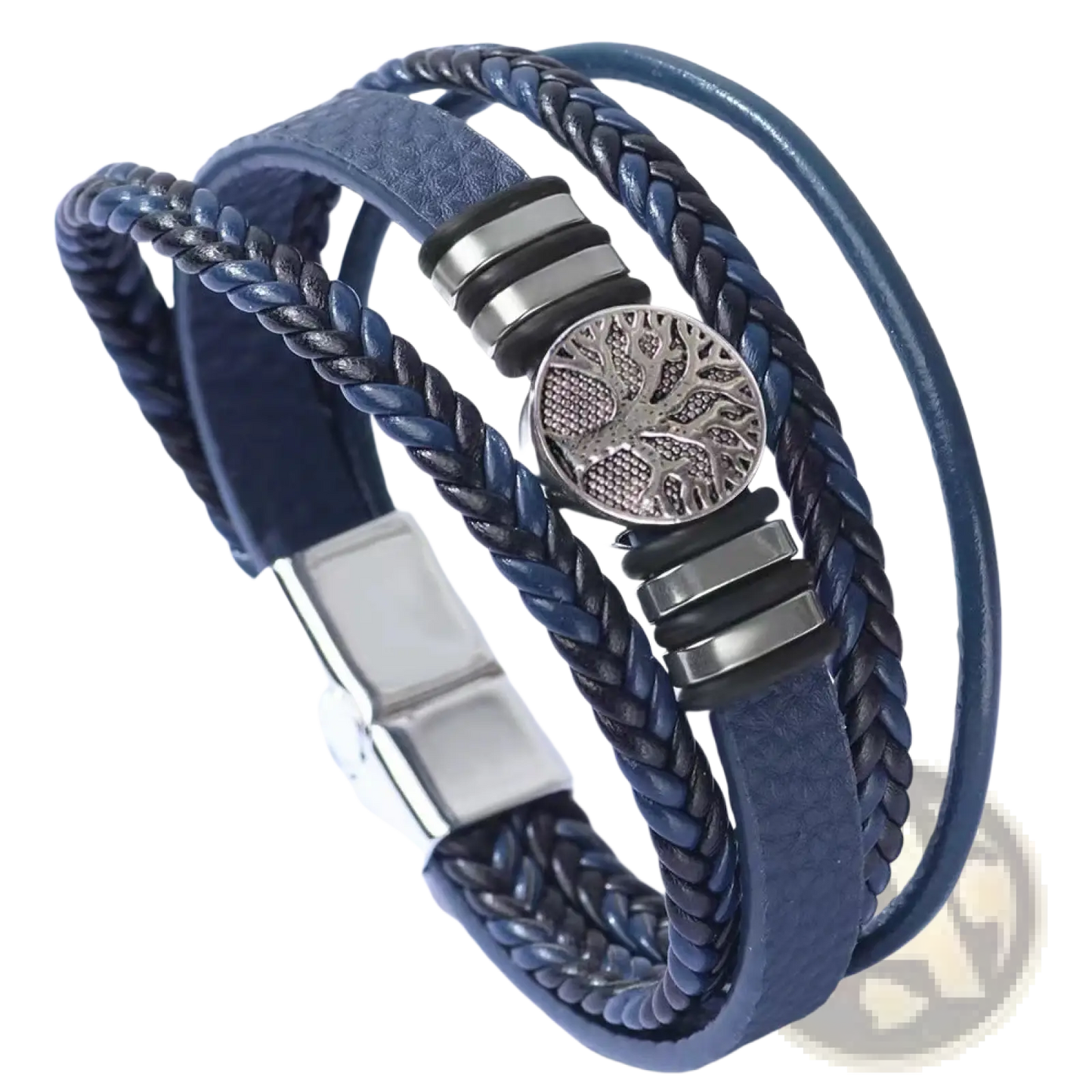 Leather Tree of Life Multi Strand Bracelet for Men