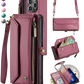 Leather Wallet Phone Case with Removable Wrist Strap