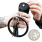 Leather Wristlet Keychain Card Holder with Tassel