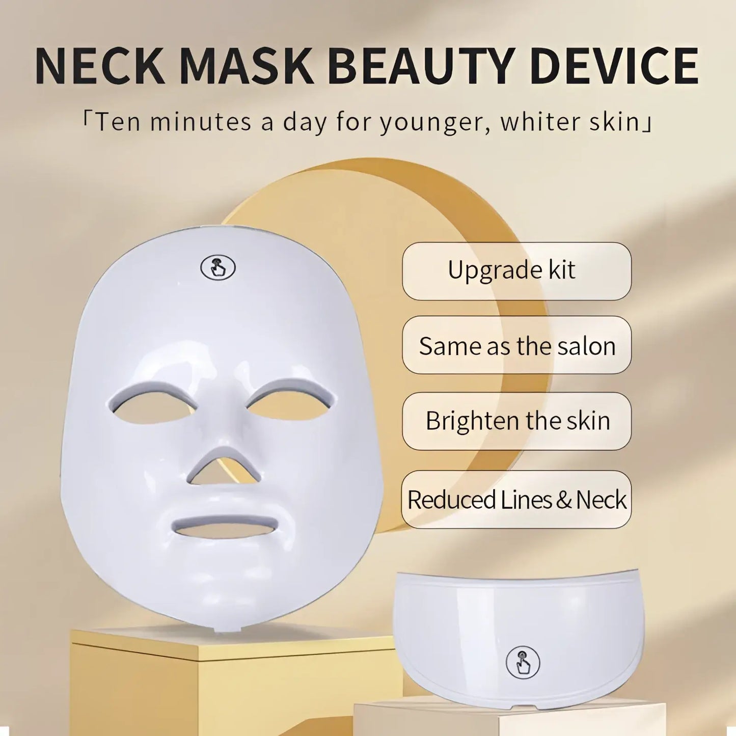 Led Beauty Mask and Roller 3-in-1 Rejuvenation Set