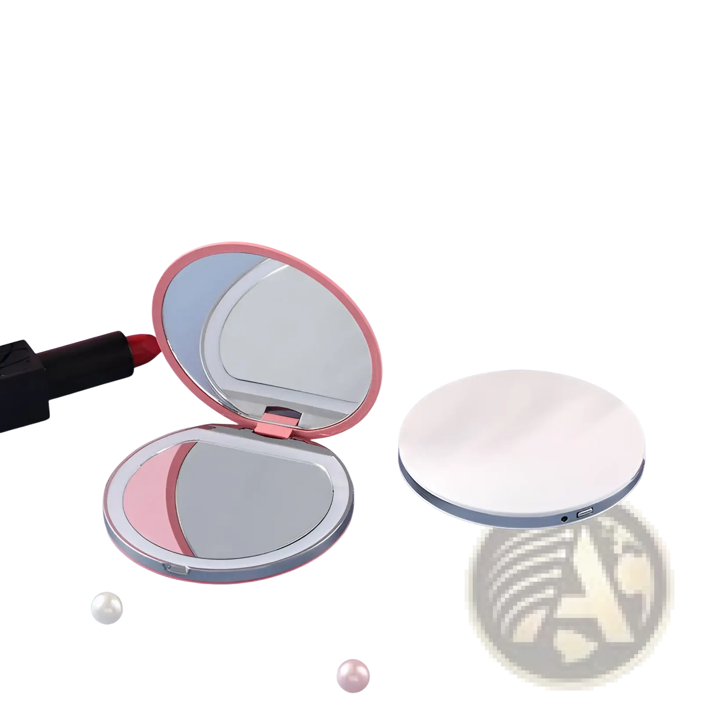 Led Makeup Mirror Portable Usb Compact Folding Mirror