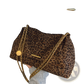 Leopard Print Crossbody Bag with Gold Chain Strap