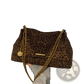 Leopard Print Crossbody Bag with Gold Chain Strap