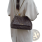 Leopard Print Crossbody Bag with Gold Chain Strap