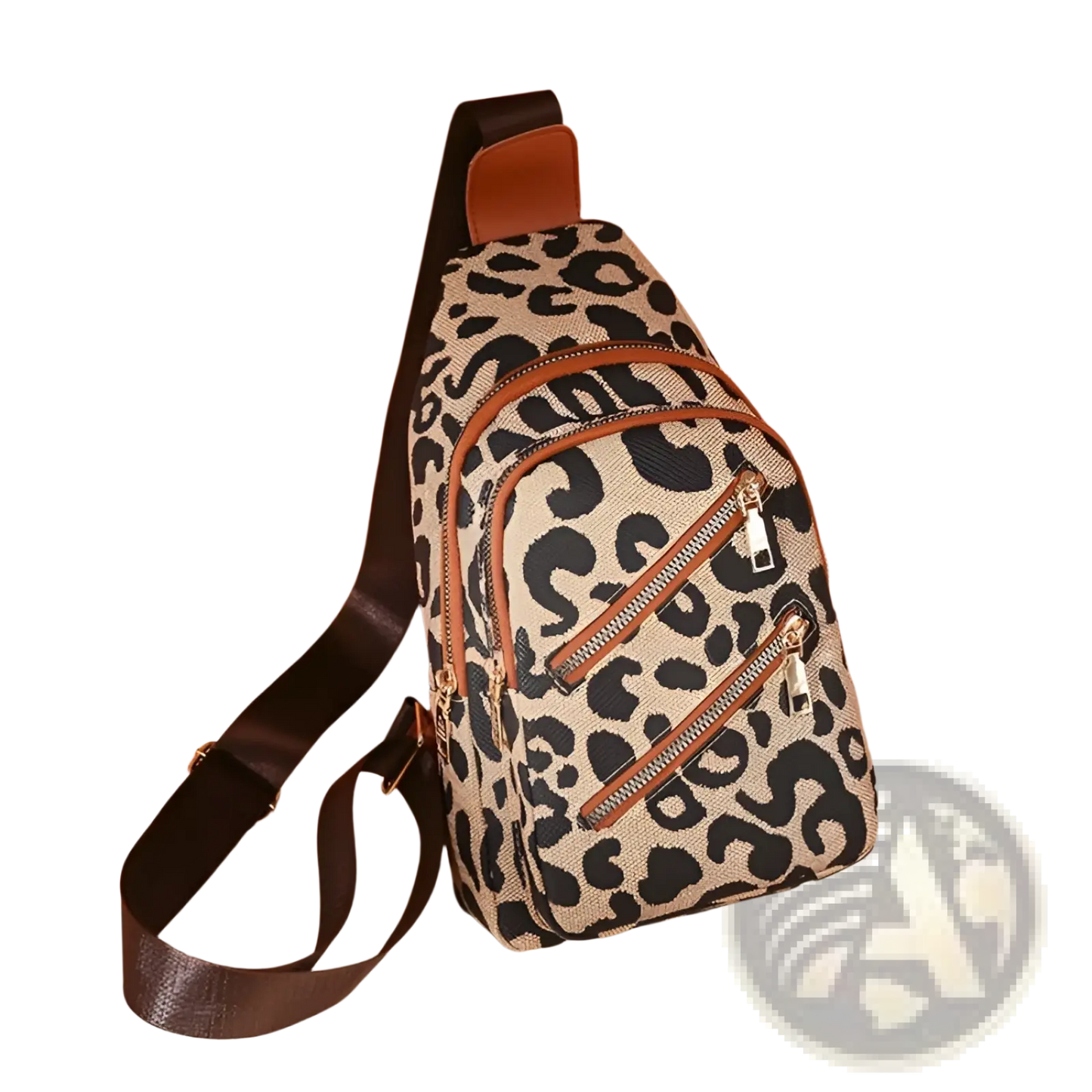 Leopard Print Crossbody Bag with Headphone Jack
