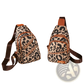 Leopard Print Crossbody Bag with Headphone Jack
